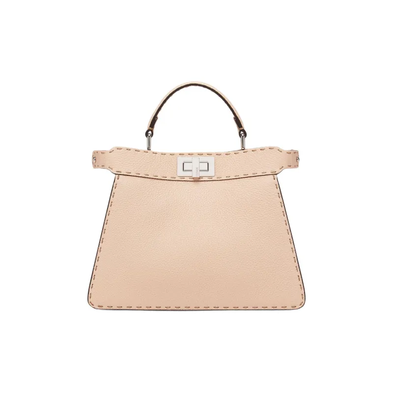 FENDI Peekaboo ISeeU Leather Shoulder Bag Crossbody Bag Handbag Small Size Women's Pink-0