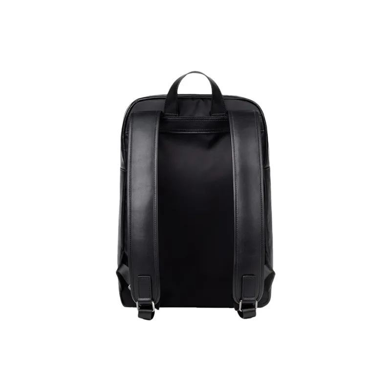 PULUWIRR Cow Leather Backpack Regular Unisex Black-4