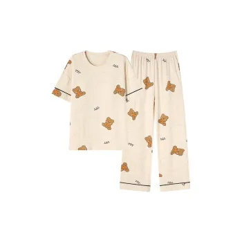 The Story Of The Flower Season Pajama Set Women's Ecru