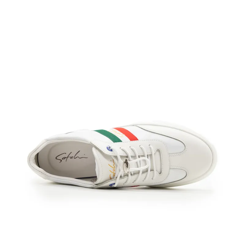 Satchi Skateboarding White Sneakers Men's White-3