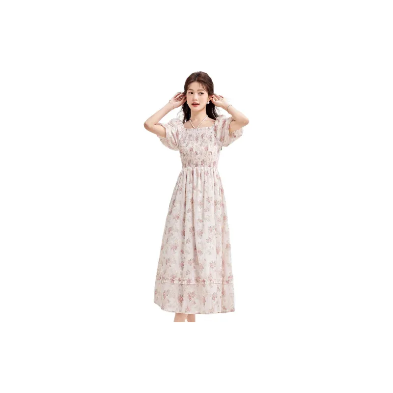 Emodues Short Sleeved Dress Women's-5