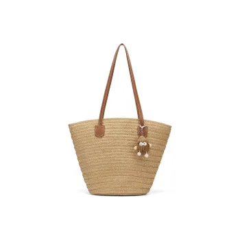 ST&SAT Fabric Shoulder Bag, Tote Bag, Shoulder Bag Tubas Women's Khaki