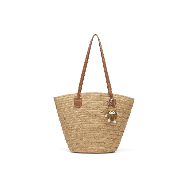ST&SAT Fabric Shoulder Bag, Tote Bag, Shoulder Bag Tubas Women's Khaki-0