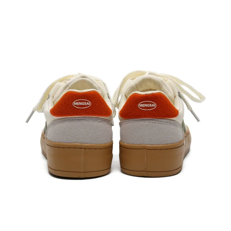 Mengsai Breathable Lightweight Height Increasing Low Top Canvas Shoes Men's Beige Green-3