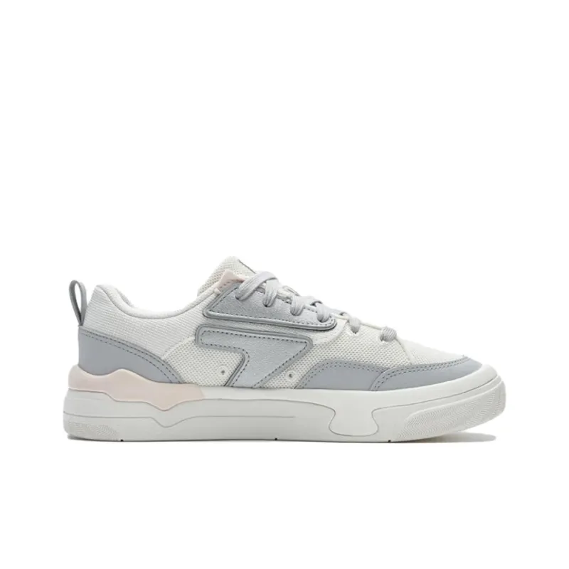 FILA FUSION Nollie Anti Slip Wear Resistant Low Top Skateboard Shoes Women's White Gray-1