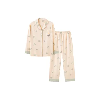 MIIOW Pajama Set Women's Light Skin Floral Heart