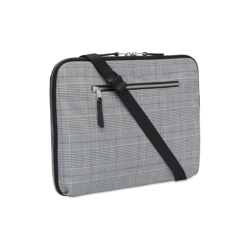 KNOMO Nylon Storage Bag Unisex Gray Plaid-1