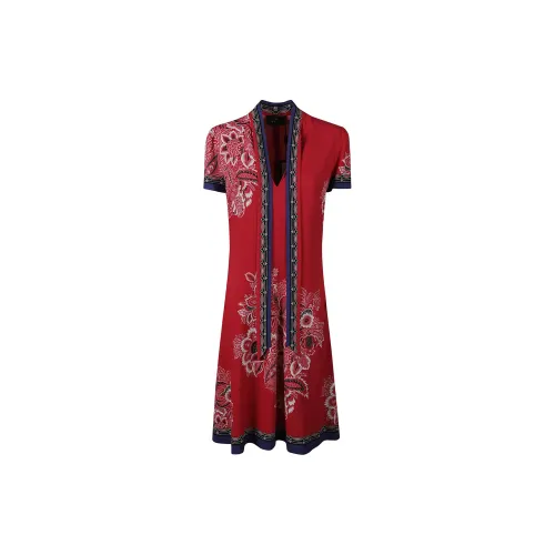 ETRO Short-Sleeved Dresses Women's Red