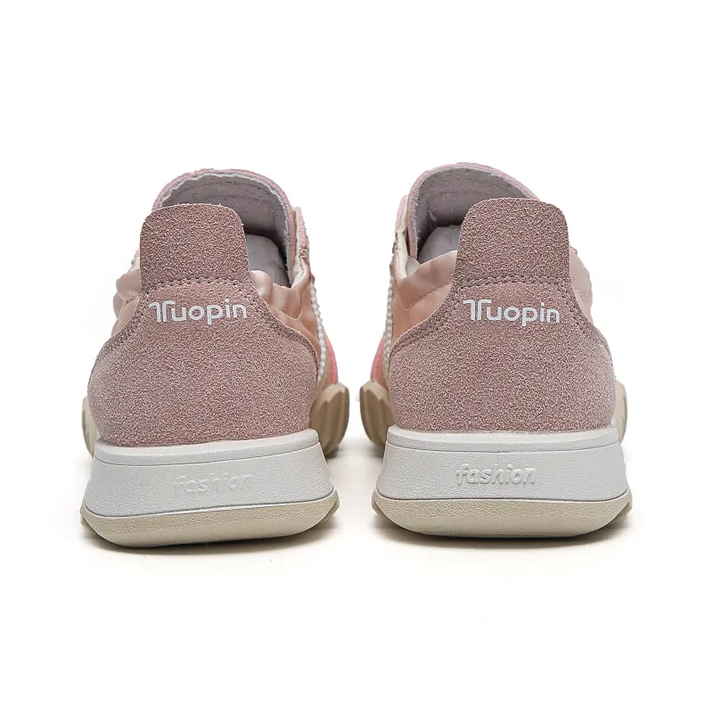 TUOPIN Casual Shoes Women's Low Top Silver/Beige/Pink/Green-26