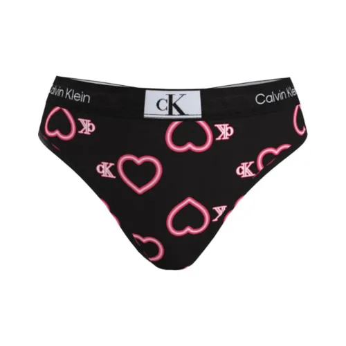 CALVIN KLEIN MODERN THONG Underpants Europe Version Men's 1 Pack Black Print