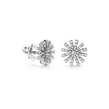 Damiani 18kt White Gold Margherita Diamond Stud Earrings