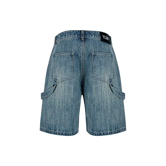 YLDP Denim Shorts Unisex Light Blue-1