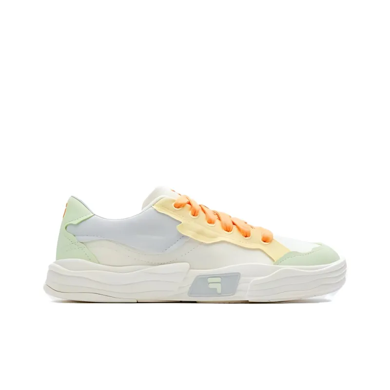 FILA FUSION POP 2 Slip Resistant Cushioning Low Top Skateboard Shoes Women's Yellow-1