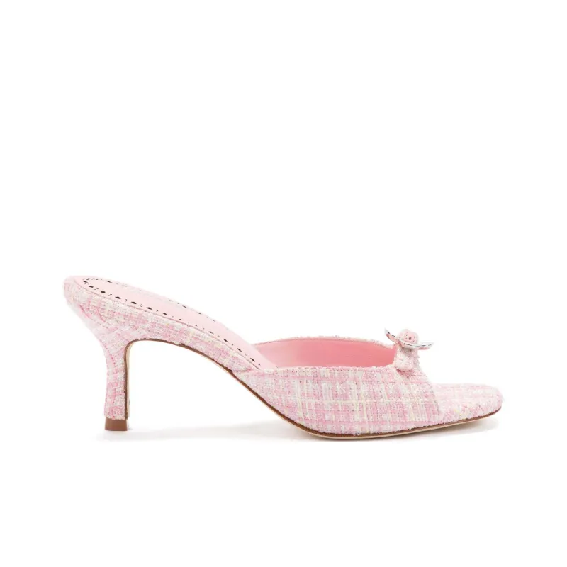 Larroude Slide Slippers 6cm Women's Pink-1