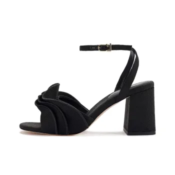 Larroude Selena Strap Sandals 7.5cm Women's Black