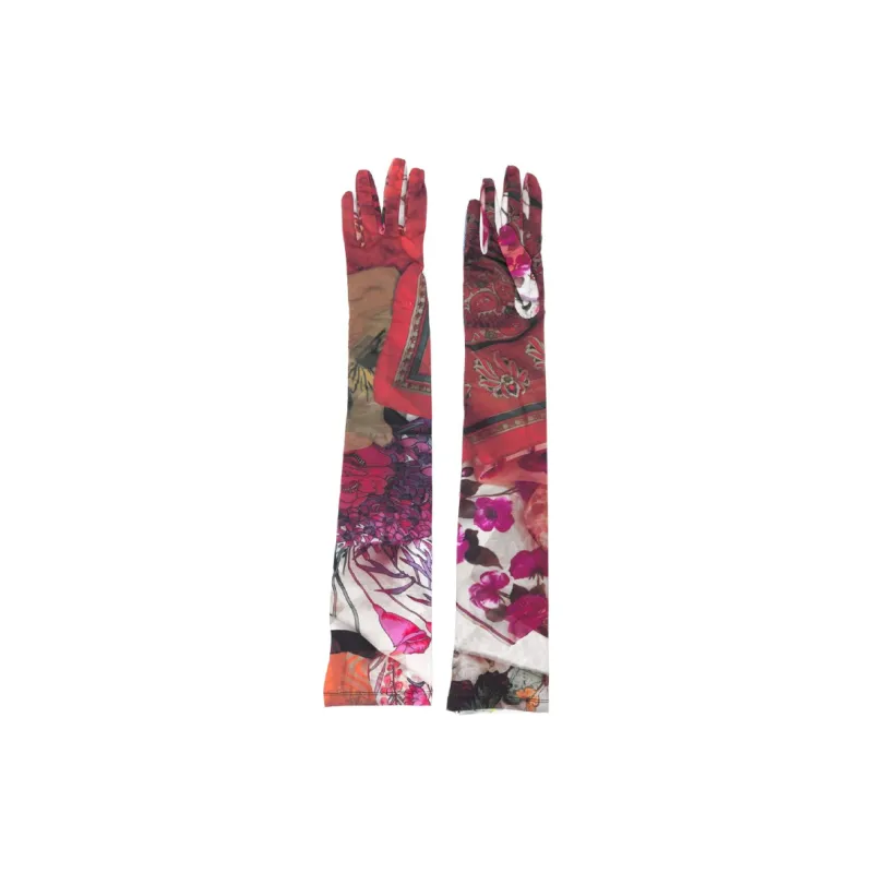 Marine Serre Recycled Polyamide Gloves Women's Red-1