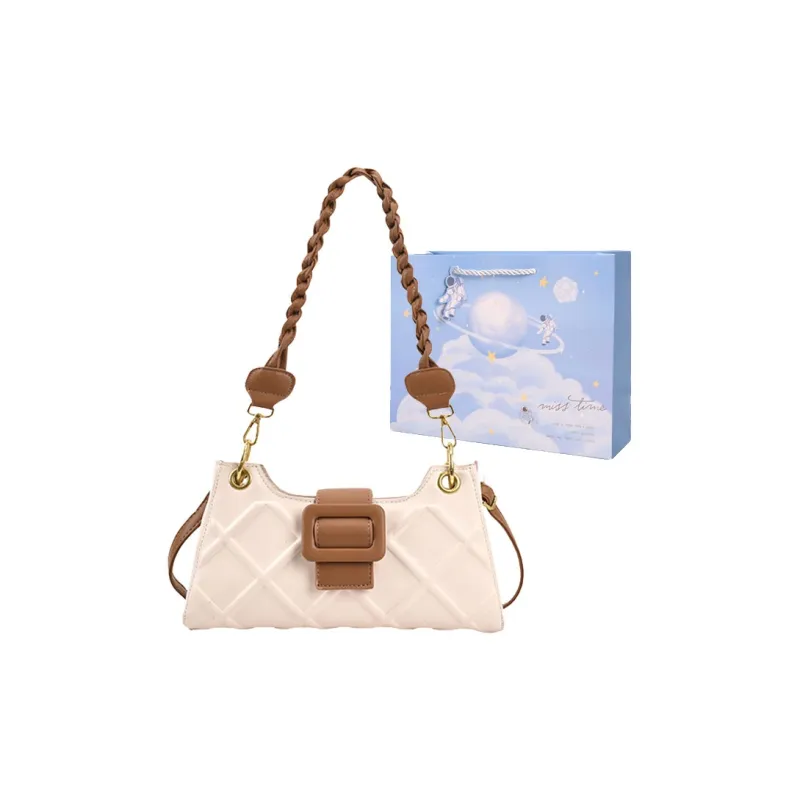 Duoluplo Doron Paul Pu Shoulder Bag Baguette Bag Shoulder Bag Regular Women's White/Khaki/Green/Black/Brown-15
