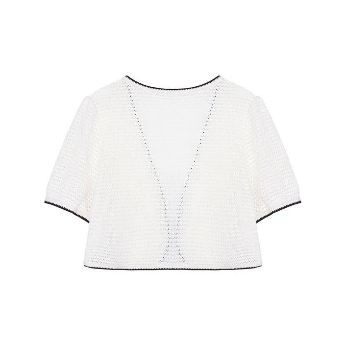 Still Quiet Cropped Coat Women's White-1