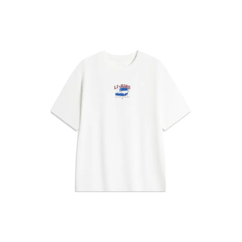 LiNing Sports Life Collection T Shirt Men's Ivory-0