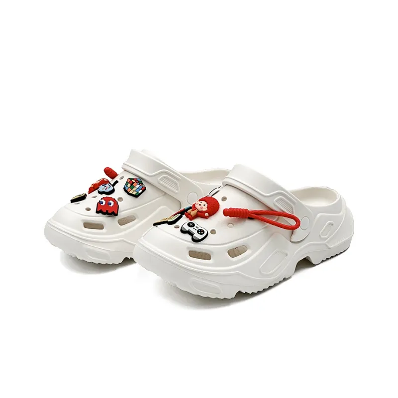 OUBT Circus Game Theme Clogs Unisex Red White-1