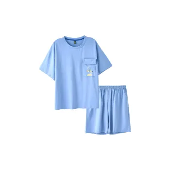 Fun Rabbit Pajama Set Men's Starry Sea Blue