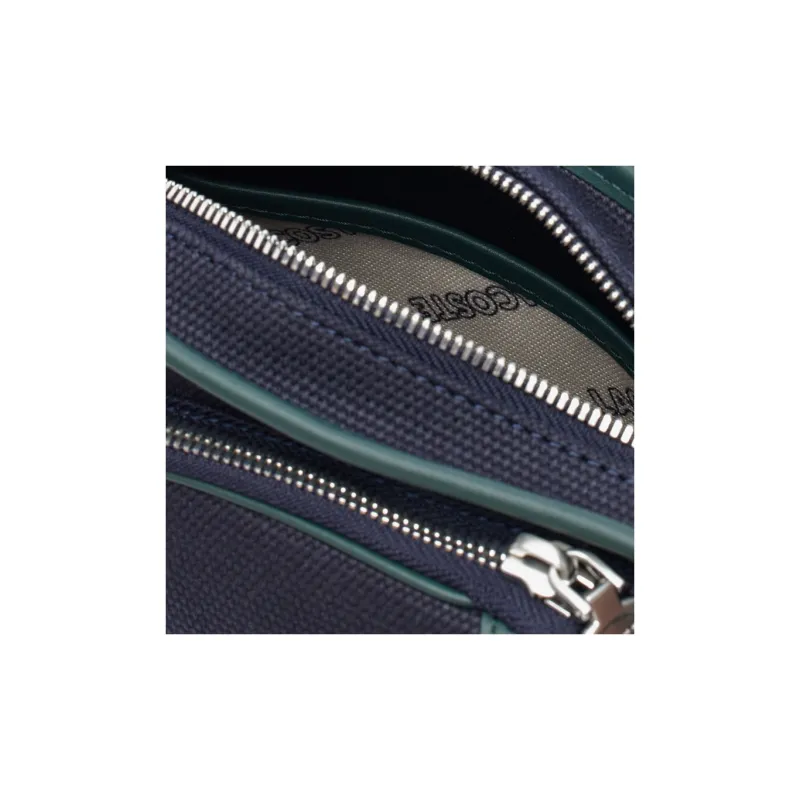 LACOSTE Cotton Crossbody Bag Shoulder Bag Unisex Blue-3
