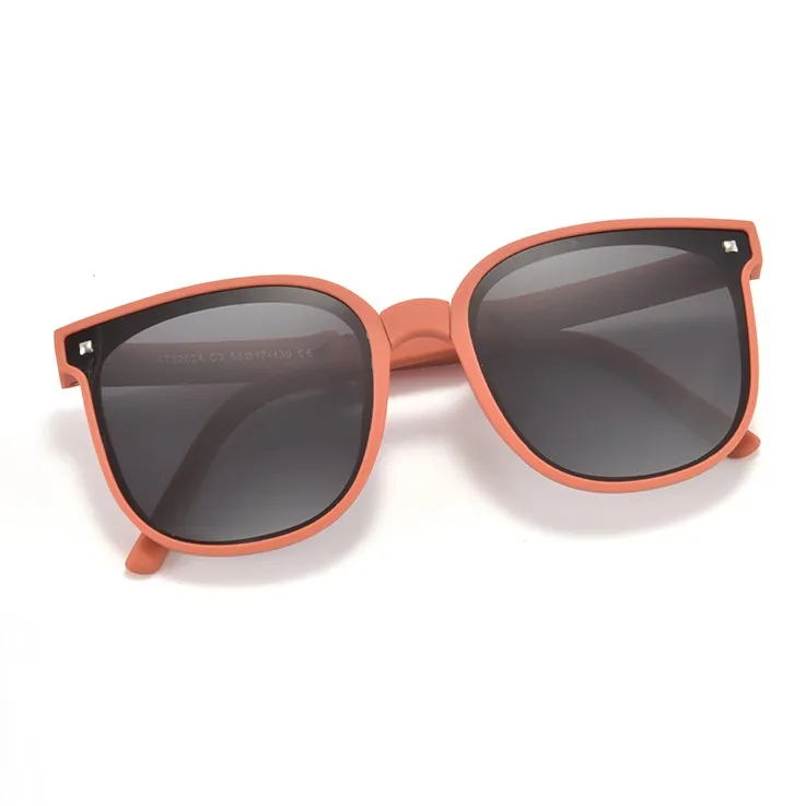 Cornstone TR90 Square Sunglasses Kids' Matte Orange Matte Pink Matte Blue Matte Green Frosted Black-1