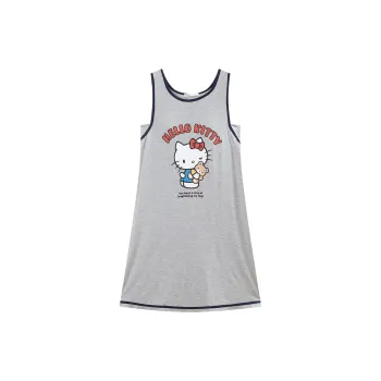 GUKOO x HelloKitty Nightgown Women's Feather Gray