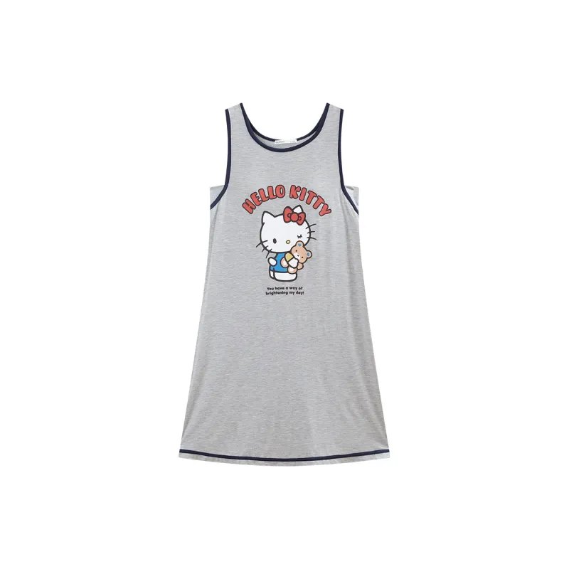 GUKOO x HelloKitty Nightgown Women's Feather Gray-0
