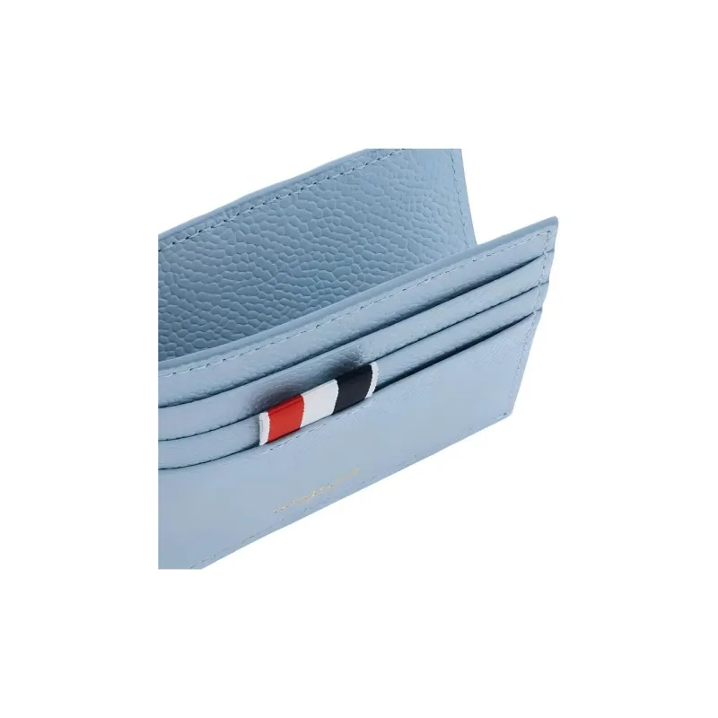 THOM BROWNE· Cow Leather Card Holder Men's Light Blue-4