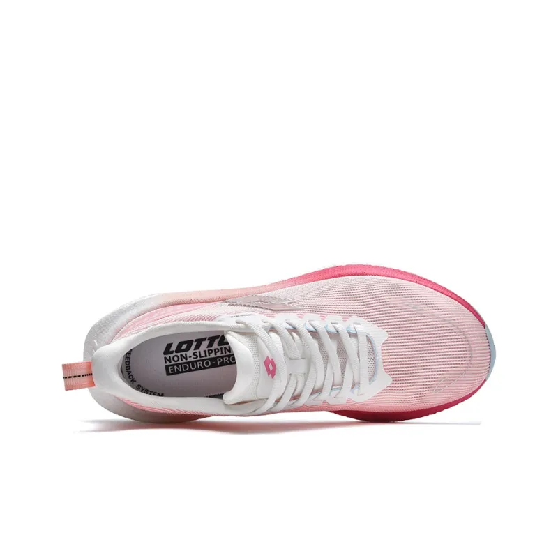 LOTTO Cushioning Anti Slip And Wear Resistant Low Top Running Shoes Women's Fluorescent Peach Pink-1