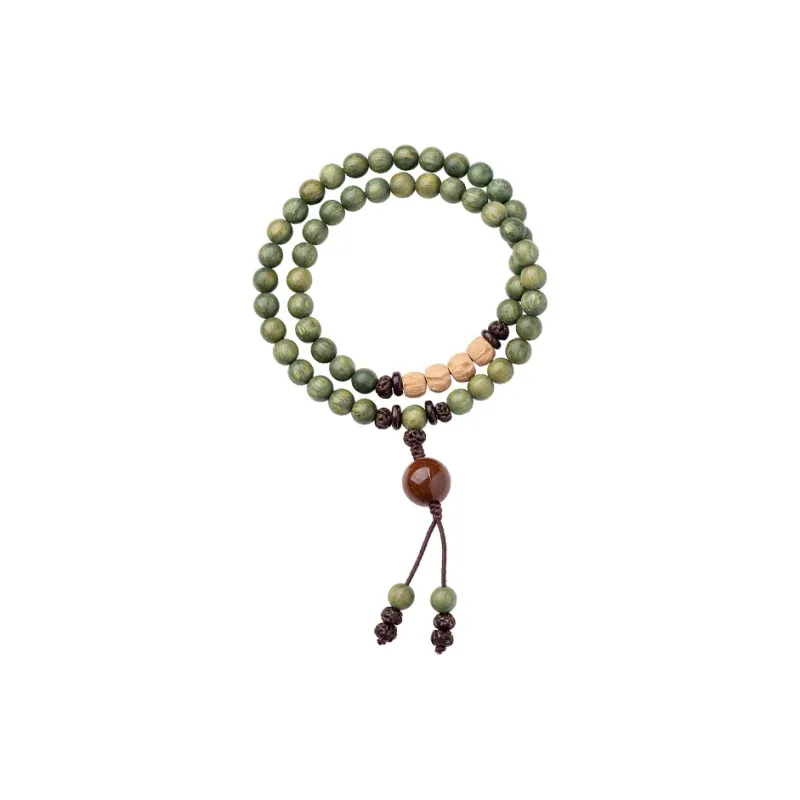 Strange Snow Green Sandalwood Wooden Bracelets Unisex-15