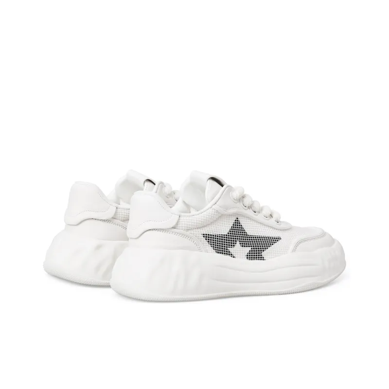 BOSSSUNWEN Whirlwind Ice Cream Cushioning Lightweight Low Top Skateboard Shoes Men's White-4