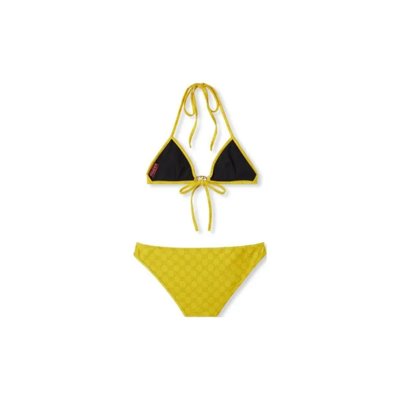 GUCCI Gg Stretch Jersey Bikini Yellow-1