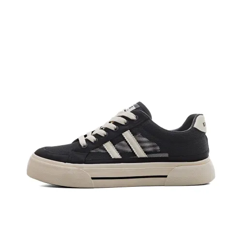 RENBEN Lightweight And Breathable Low Top Skateboard Shoes Unisex Black