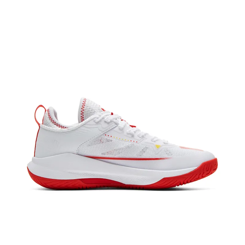 PEAK Cushioning Abrasion Resistant Breathable Slip Resistant Low Top Training Shoes Women's Large White Pick Red-1