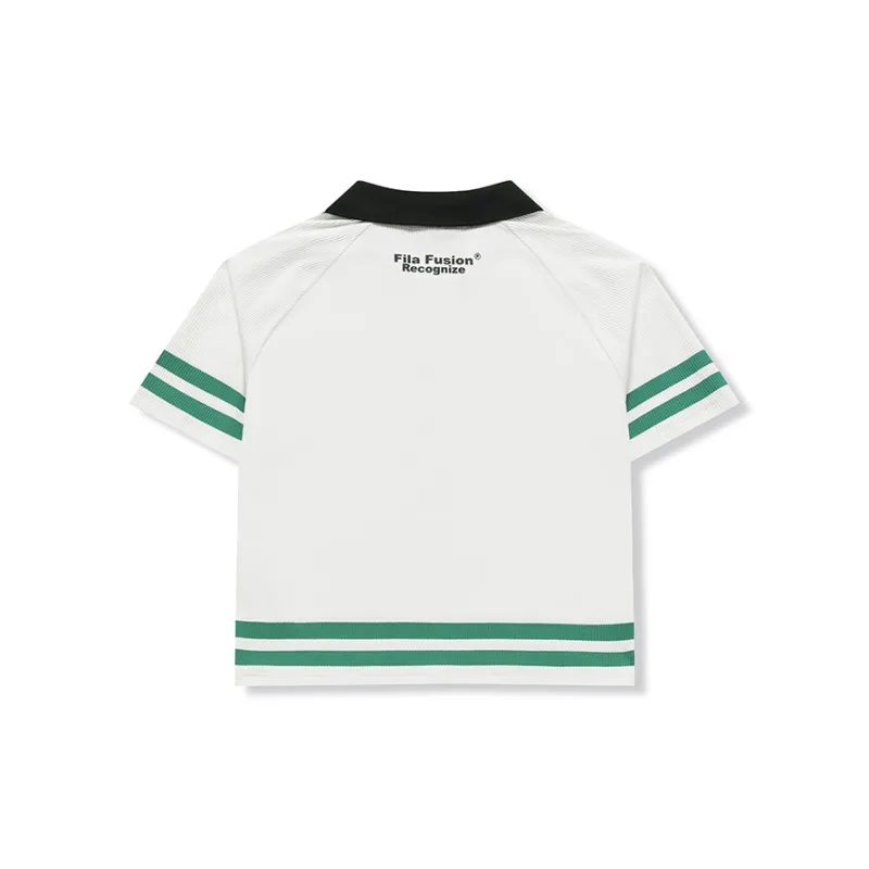 FILA FUSION Polo Shirts Women's Cloud White-1