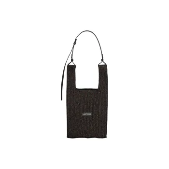 LASTFRAME Recycled Polyester Biodegradable Leather Shoulder Bag Crossbody Bag Medium Size Unisex Black