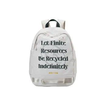 FINITE LOOP Recycled Material Backpack Unisex Ecru