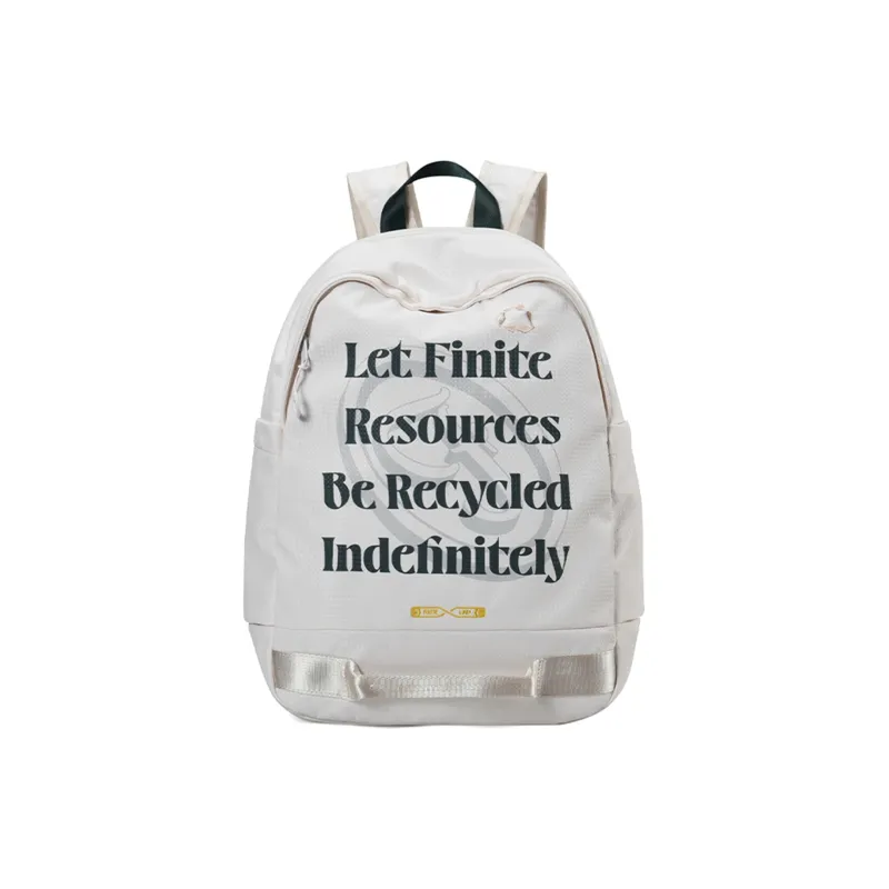 FINITE LOOP Recycled Material Backpack Unisex Ecru-0