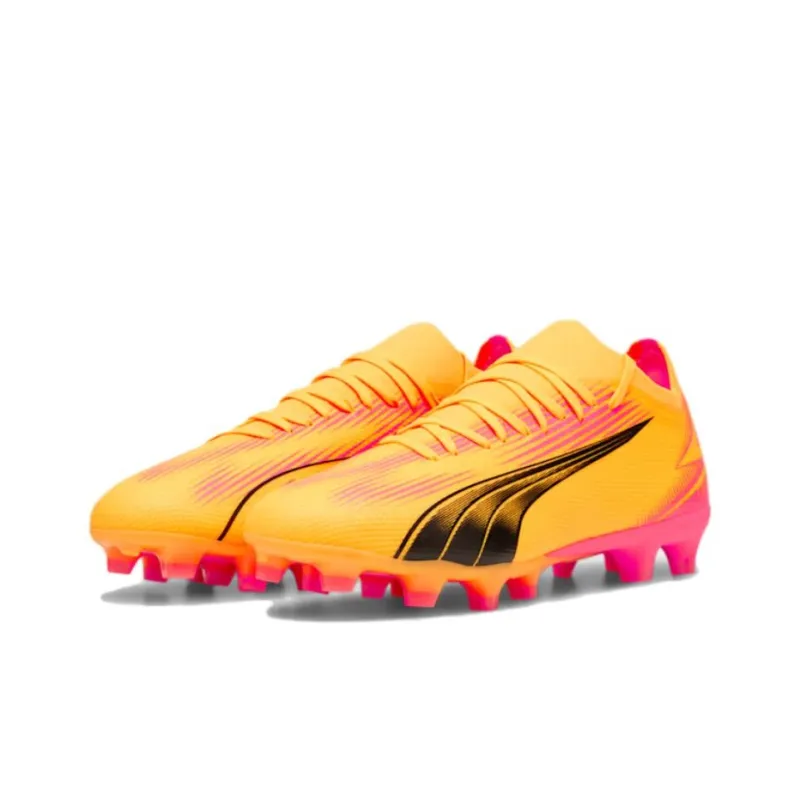 PUMA Ultra Match AG Short Rubber Studs FG Long Rubber Studs Anti Slip Wear Resistant Soccer Shoes Unisex Orange-2