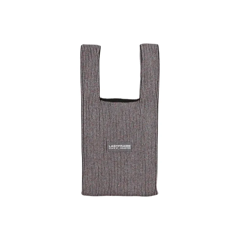 LASTFRAME Recycled Polyester Biodegradable Leather Shoulder Bag Crossbody Bag Small Size Unisex Silver Black-2
