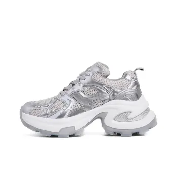 CHERRY&KALIKA Shock Absorbing, Non Slip, Wear Resistant, Breathable And Lightweight Low Top Chunky Sneakers Women's