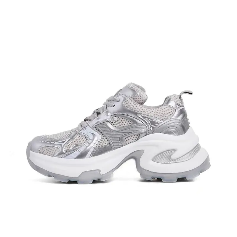 CHERRY&KALIKA Shock Absorbing, Non Slip, Wear Resistant, Breathable And Lightweight Low Top Chunky Sneakers Women's-7