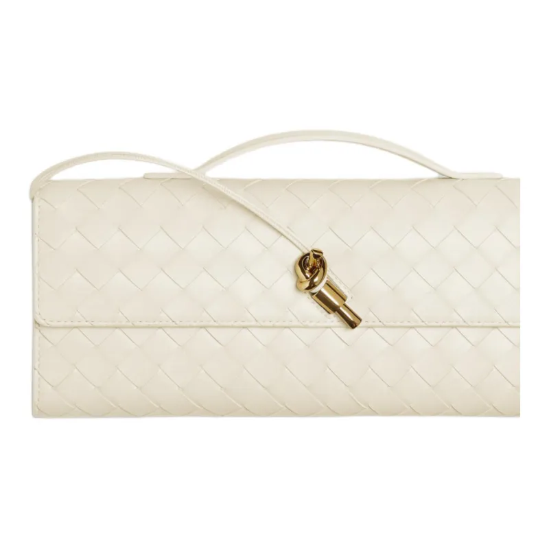 Bottega Veneta Sheepskin Clutch Women's Sea Salt Color-4
