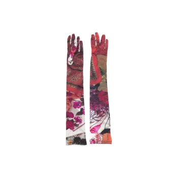 Marine Serre Recycled Polyamide Gloves Women's Red