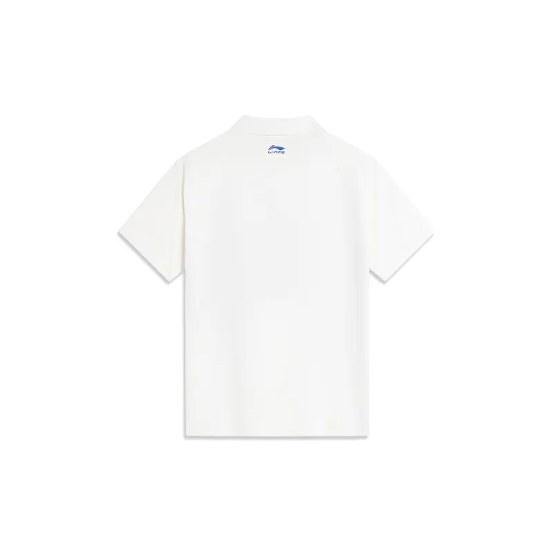 LiNing x Disney Polo Shirt Unisex Ivory/Color Blue-1