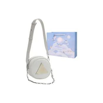Duoluplo Doron Paul PU Small Round Bag, Shoulder Bag, Crossbody Bag Women's White/Black/Coffee/Brown/Silver