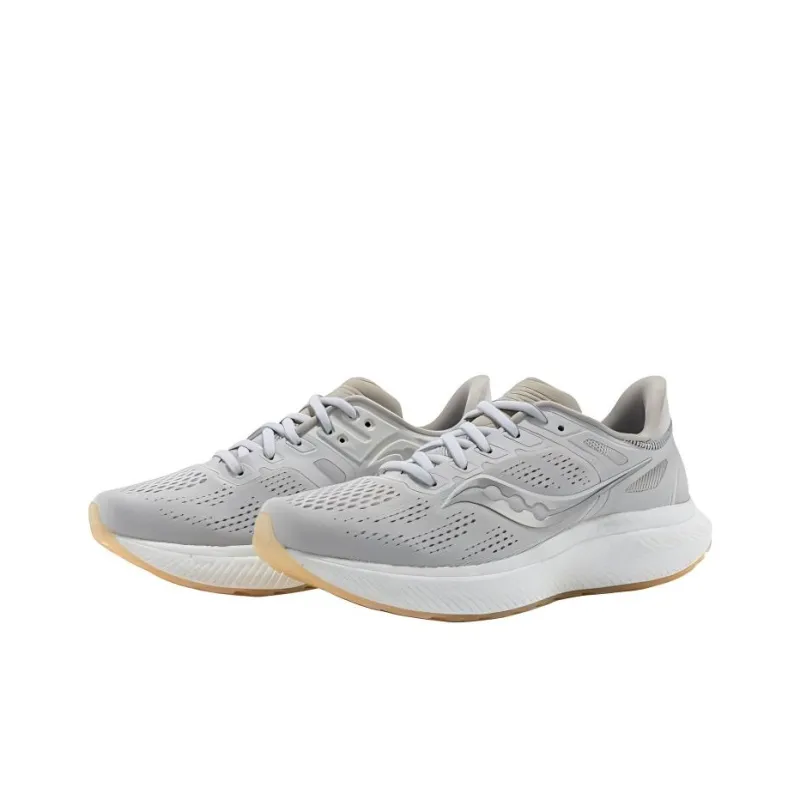 Saucony Hurricane 23 Cushioning Anti Slip And Wear Resistant Breathable Support Low Top Running Shoes Men's Khaki Gray-2