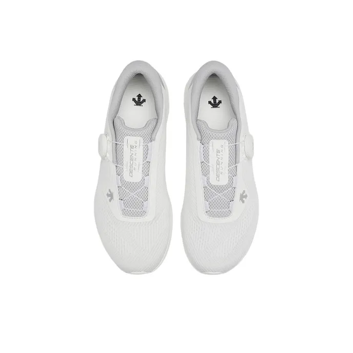 DESCENTE RUNNING Low Top DFLUID Dynamic Cushioning Running Shoes Women's White-3